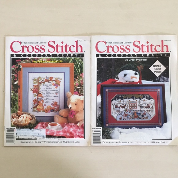 1991-93 Lot of 7 Cross Stitch & Country Crafts Magazines Vintage (Better Homes) - Picture 4 of 11